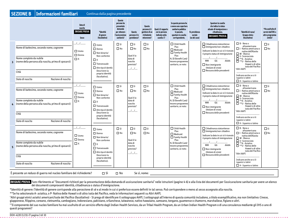 Form DOH-4220 Medicaid Application for Non-magi Eligibility Group - New York (Italian), Page 11