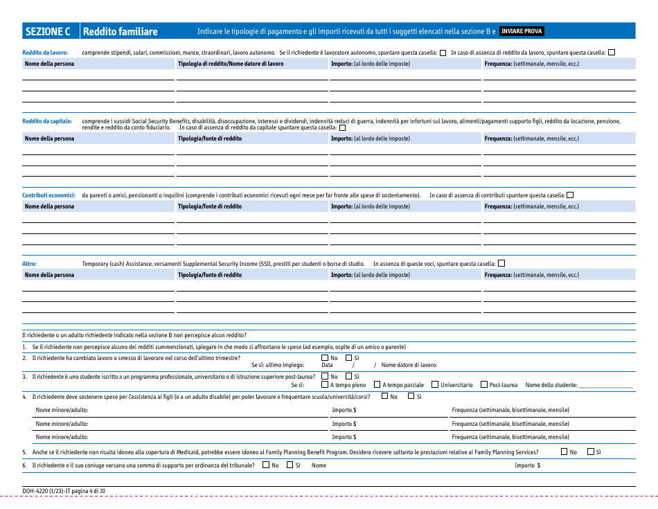 Form DOH-4220 Medicaid Application for Non-magi Eligibility Group - New York (Italian), Page 12