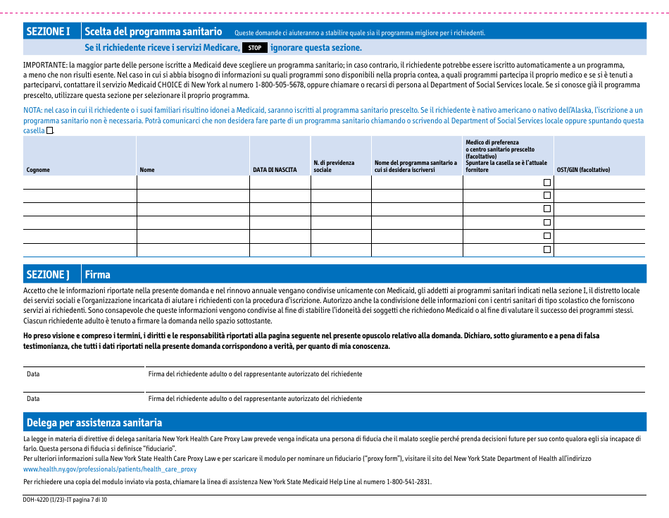 Form DOH-4220 Medicaid Application for Non-magi Eligibility Group - New York (Italian), Page 15