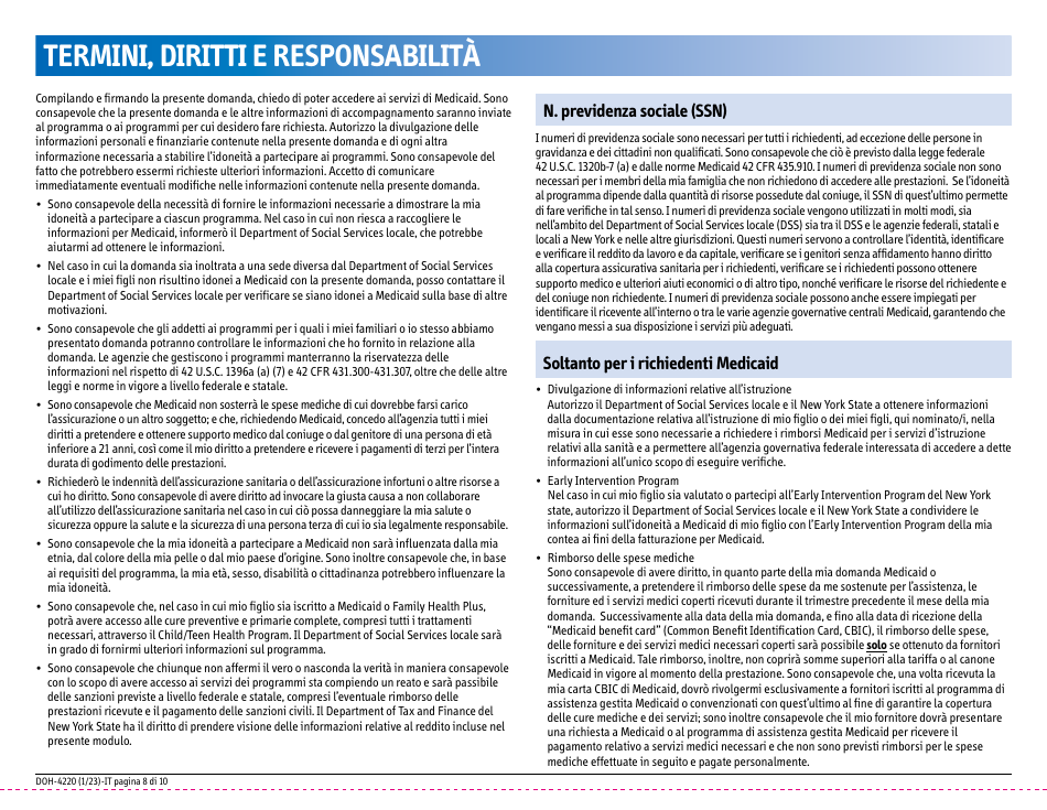 Form DOH-4220 Medicaid Application for Non-magi Eligibility Group - New York (Italian), Page 16