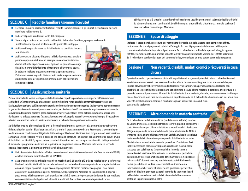 Form DOH-4220 Medicaid Application for Non-magi Eligibility Group - New York (Italian), Page 4