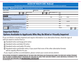 Form DOH-4220 Medicaid Application for Non-magi Eligibility Group - New York, Page 9
