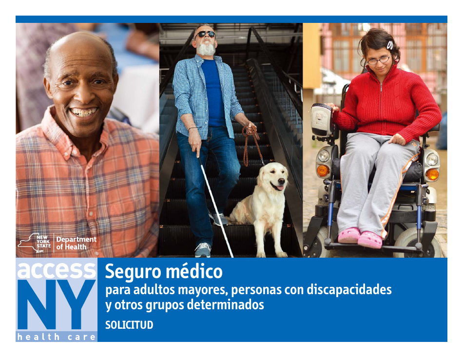 Formulario DOH-4220 Solicitud De Seguro Medico Para Adultos Mayores, Personas Con Discapacidades Y Otros Grupos Determinados - New York (Spanish), Page 1