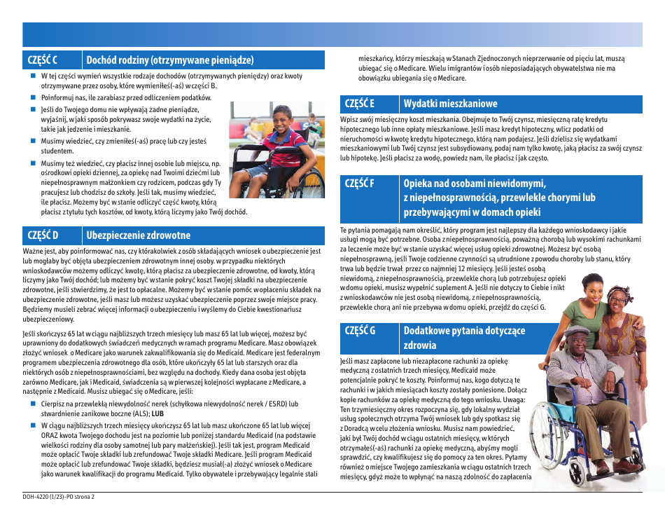 Form DOH-4220 Medicaid Application for Non-magi Eligibility Group - New York (Polish), Page 4