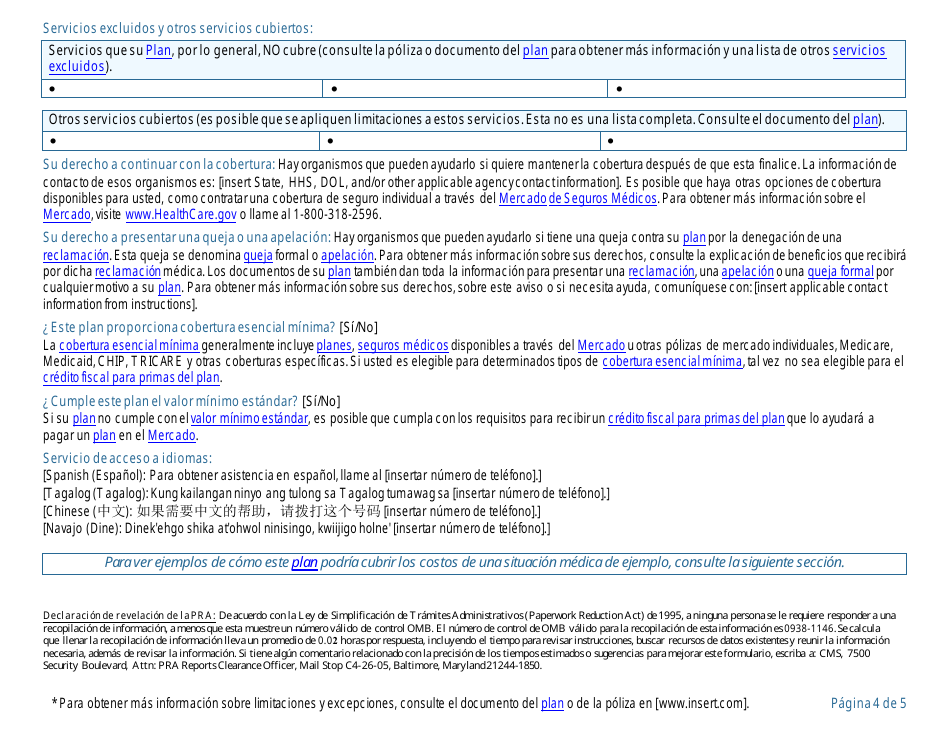 Resumen De Beneficios Y Cobertura (Spanish), Page 4