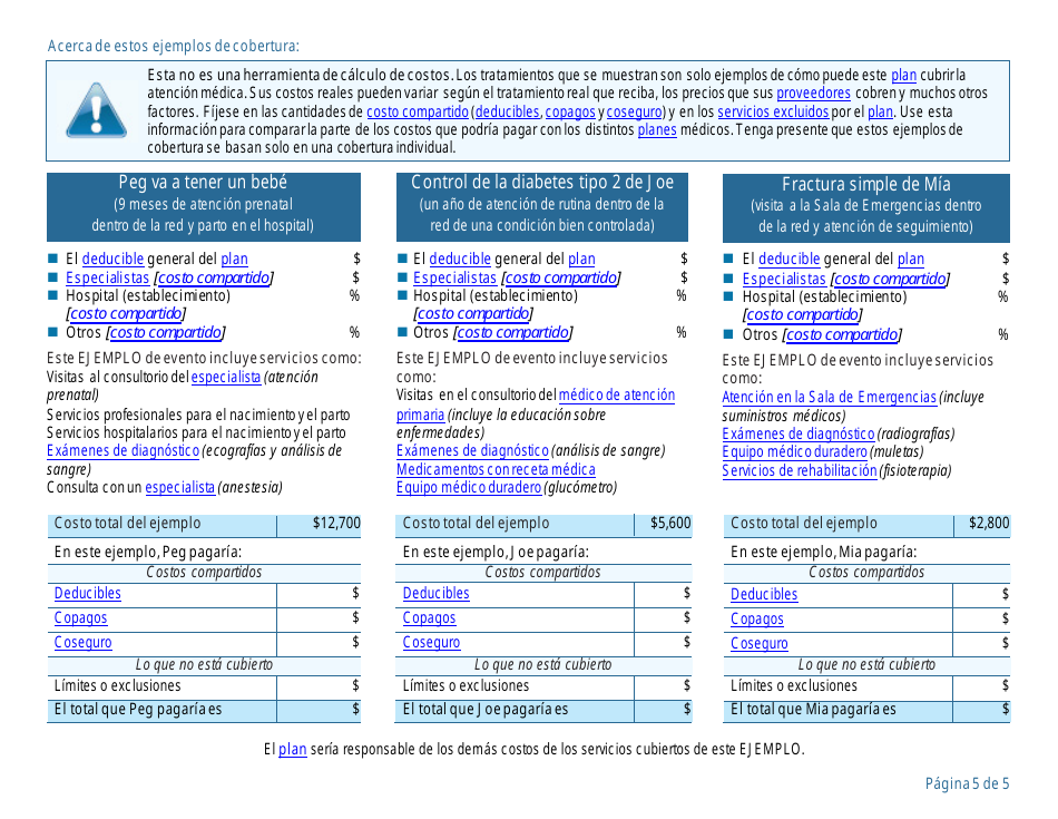 Resumen De Beneficios Y Cobertura (Spanish), Page 5