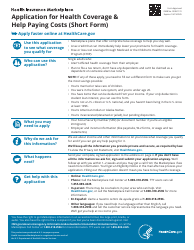Document preview: Application for Health Coverage & Help Paying Costs (Short Form)