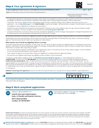 Application for Health Coverage - Individual Without Financial Assistance, Page 4