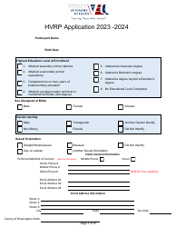 Hvrp Application - Washington, Page 2