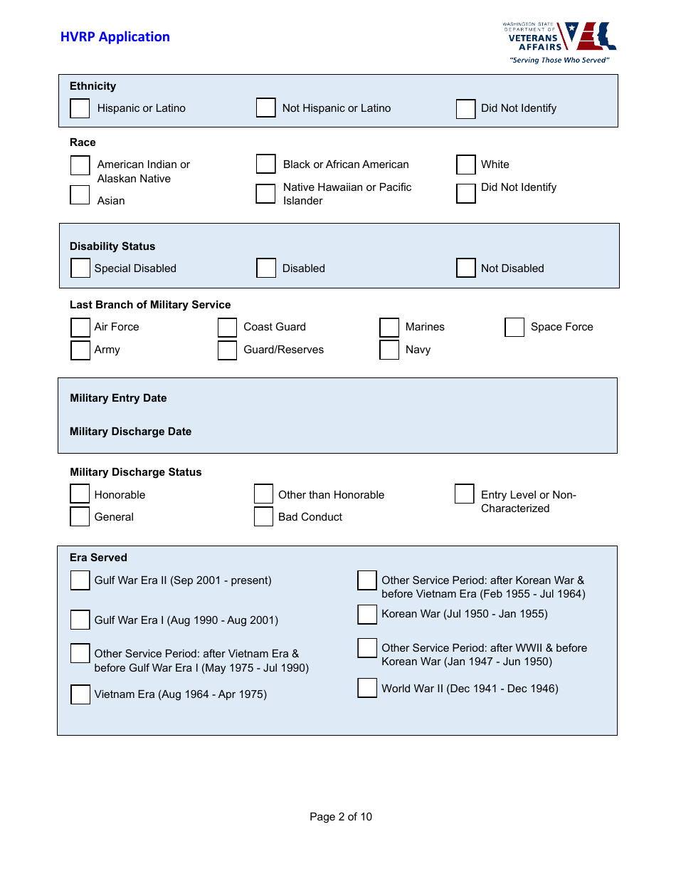 Hvrp Application - Washington, Page 3