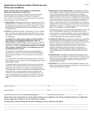 Form TC-895 Application to Request a Motor Vehicle Account - Utah, Page 2