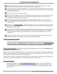 Application for License as a Hairdresser/Barber/Manicurist/Esthetician - Rhode Island, Page 2