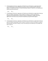 Hospital Conversion or Merger Initial Application - Rhode Island, Page 25