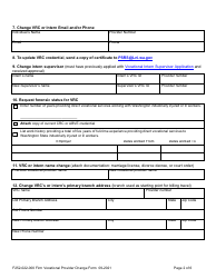 Form F252-022-000 Firm Vocational Provider Change Form - Washington, Page 2