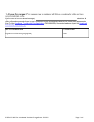 Form F252-022-000 Firm Vocational Provider Change Form - Washington, Page 3