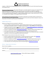 Apprenticeship State Grant Application - Washington, Page 2