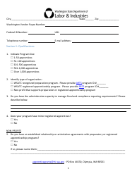Apprenticeship State Grant Application - Washington, Page 3