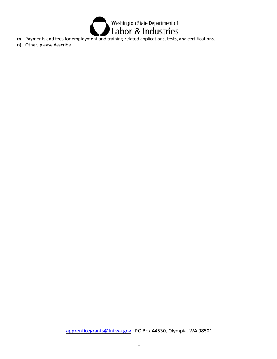 Apprenticeship State Grant Application - Washington, Page 8