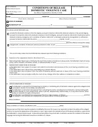 Document preview: Form CR-48 Conditions of Release Domestic Violence Case (For Offenses Committed on or After May 23, 2019) - Alabama