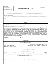 Document preview: Form CR-20 Bondsman's Process - Alabama