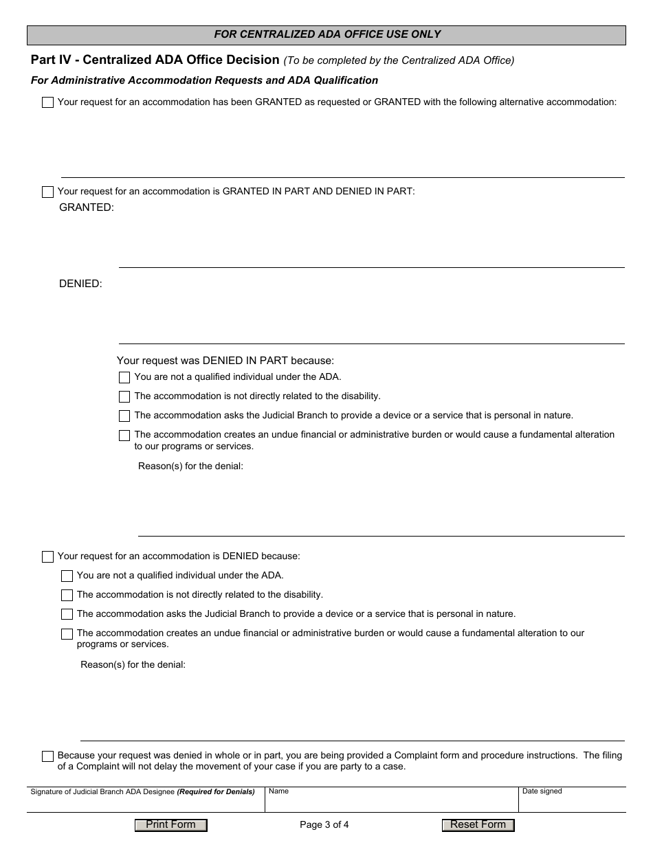 Form JD-ES-352 Ada Request for Reasonable Accommodation - Connecticut, Page 3