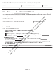 Form JD-FM-272PT Motion for Entry of Judgment Upon Default of Appearance - Divorce or Legal Separation - Connecticut (Portuguese), Page 2