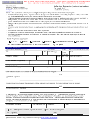 Document preview: Form 8500-143 Volunteer Instructor Junior Application for Youth 12-17 - Wisconsin