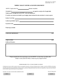 Document preview: NA Form 17001A Nhprc Grant Offer Acknowledgment