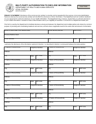 Form SFN970 Multi-Party Authorization to Disclose Information - North Dakota