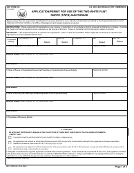 NRC Form 590 Application/Permit for Use of the Two White Flint North (Twfn) Auditorium