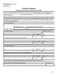 Form DR2285 Change of Address - Colorado