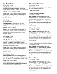 Form DR2002 Military License Plate Application - Colorado, Page 8