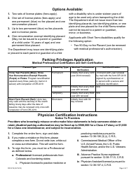 Form DR2219 Parking Privileges Application - Colorado, Page 2