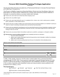 Form DR2219 Parking Privileges Application - Colorado, Page 5