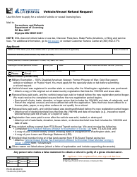 Document preview: Form TD-420-454 Vehicle/Vessel Refund Request - Washington