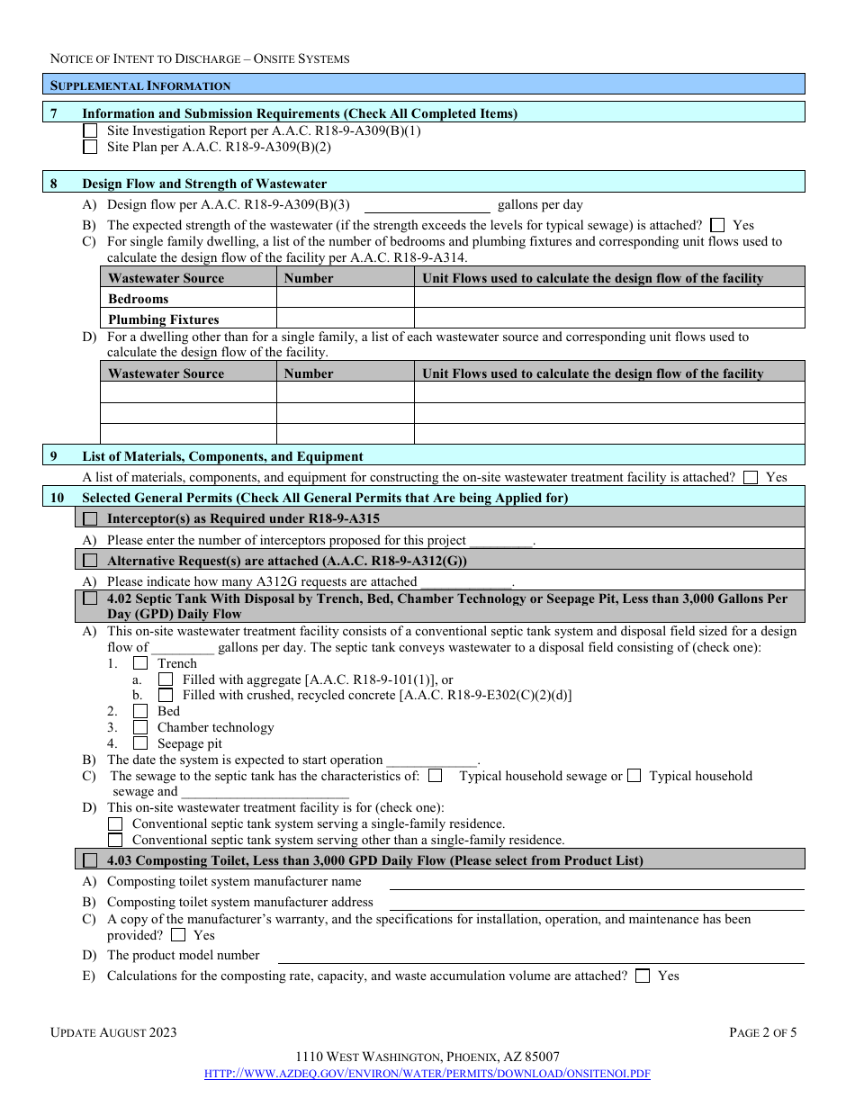 Engineering Review - Notice of Intent to Discharge on-Site Wastewater Treatment Facility Application - Arizona, Page 4