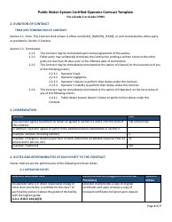 Public Water System Certified Operator Contract Template for a Grade 1 or Grade 2 Pws - Arizona, Page 2