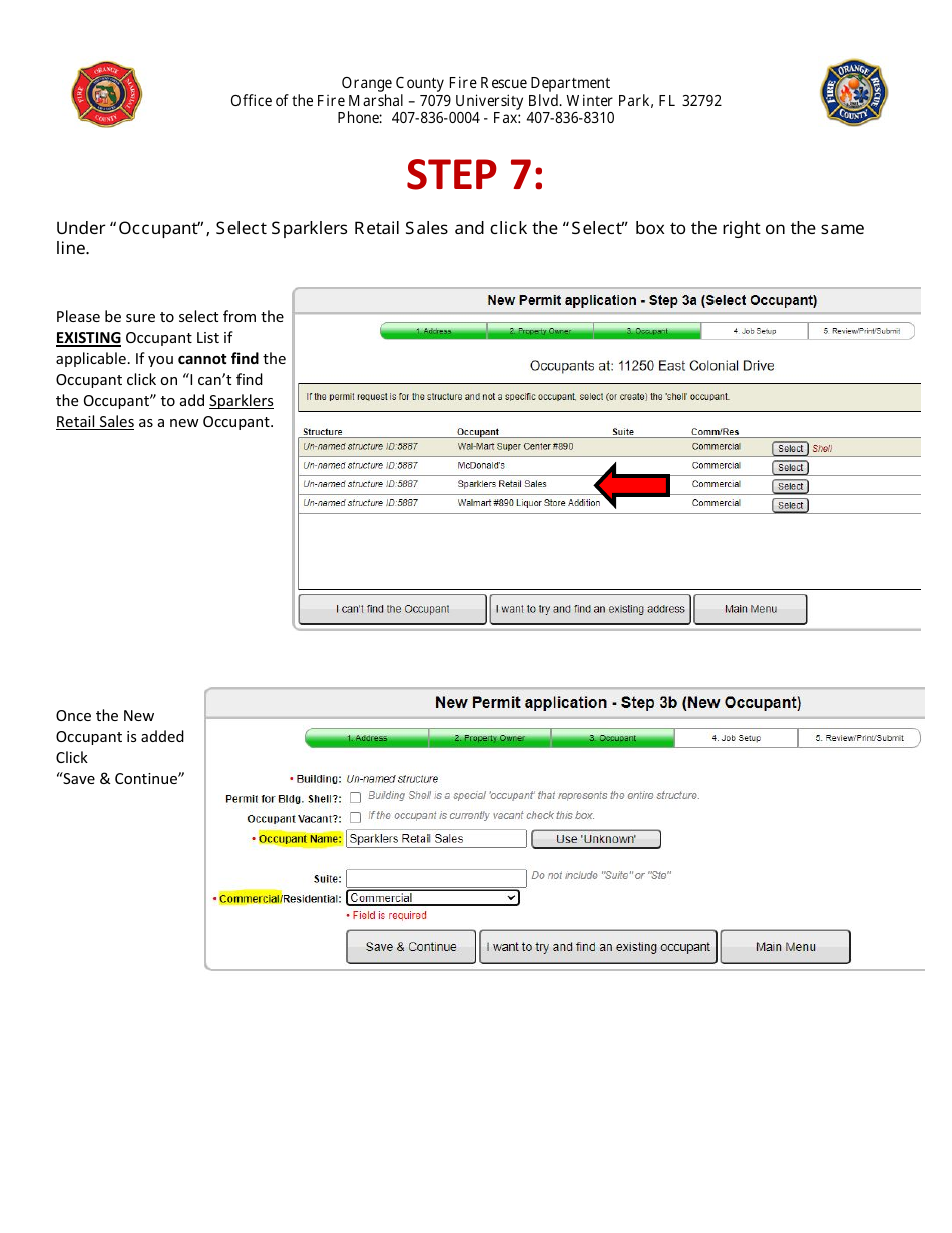 Pyrotechnics - Sparklers Retail Sales Permit Application - Orange County, Florida, Page 4
