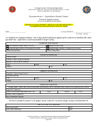 Pyrotechnics - Sparklers Retail Sales Permit Application - Orange County, Florida, Page 8