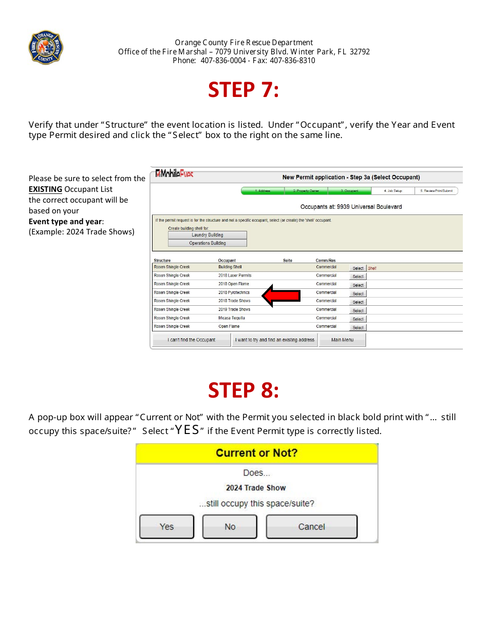 Permit Application for Trade Shows  Conventions - Orange County, Florida, Page 4