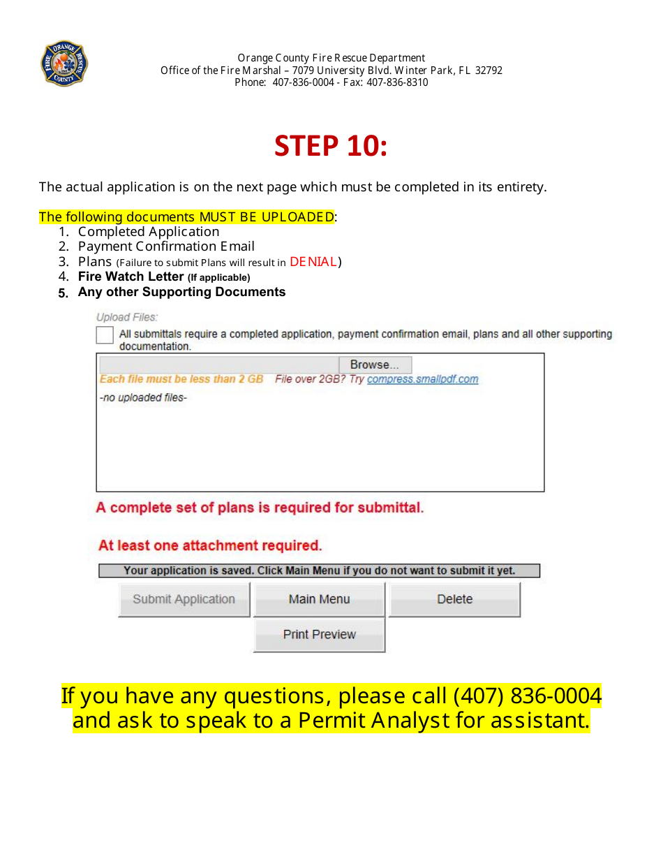 Permit Application for Trade Shows  Conventions - Orange County, Florida, Page 6