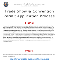 Document preview: Permit Application for Trade Shows & Conventions - Orange County, Florida
