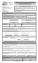 Application for International Fuel Tax Agreement (Ifta) Licence - Prince Edward Island, Canada