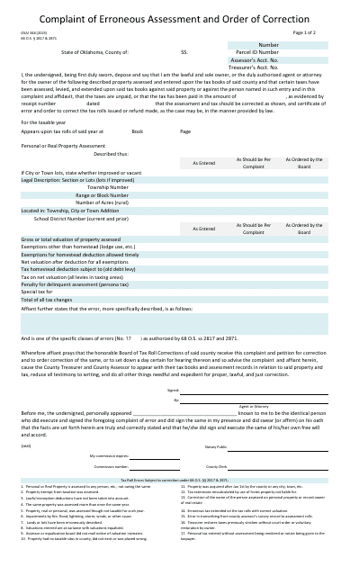OSAI Form 348  Printable Pdf