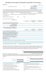 OSAI Form 348 Complaint of Erroneous Assessment and Order of Correction - Oklahoma