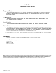 Form SORM-29F Employee&#039;s Report of Injury - Texas, Page 2