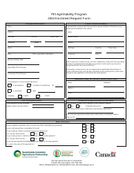 Document preview: Enrolment Request Form - Pei Agristability Program - Prince Edward Island, Canada