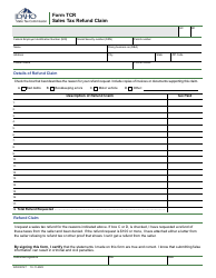 Form TCR (EFO00127) Sales Tax Refund Claim - Idaho