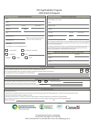 Pei Agristability Program Interim Request - Prince Edward Island, Canada