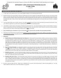 Claims Form - Dependent Care Assistance Program (Decap) - New York City, Page 2